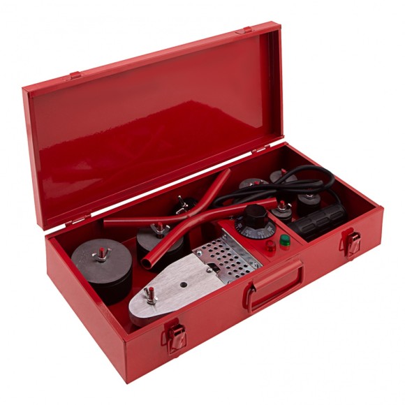 Аппарат для сварки пластиковых труб К W 800, 800 Вт, 300 °C, 20-25-32-40-50-63 мм, металлический кейс Kronwerk Аппарат для сварки пластиковых труб К W 800, 800 Вт, 300 °C, 20-25-32-40-50-63 мм, металлический кейс Kronwerk