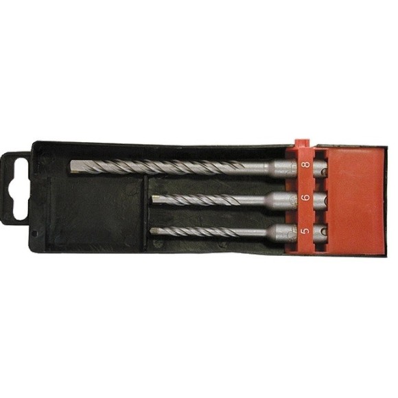 Набор буров по бетону, 5 х 110.6 х 110.8 х 160 мм, 3 шт, в пластиковой коробке, SDS Plus Matrix Набор буров по бетону, 5 х 110.6 х 110.8 х 160 мм, 3 шт, в пластиковой коробке, SDS Plus Matrix
