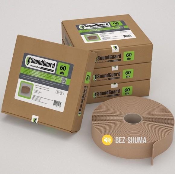 Демпферная виброгасящая лента SoundGuard Vibro EcoRoll 20мх60ммх3,5мм