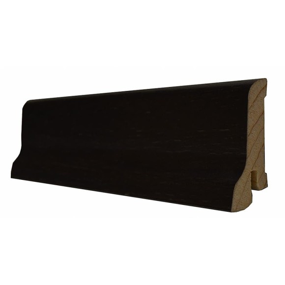 Плинтус шпонированный PolarWood Дуб Темно-коричневый лак/Oak Lacquered Dark Brown 22х60х2500
