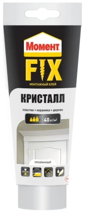 Клей монтажный Момент FIX Кристалл, 185 г Клей монтажный Момент FIX Кристалл, 185 г