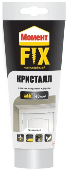 Клей монтажный Момент FIX Кристалл, 185 г
