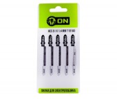 ON Пилки для эл.лобзика (HCS EU 51х1,4мм.) T-101АО (lдер., ламинат.,фиг.рез.), 5шт. ON Пилки для эл.лобзика (HCS EU 51х1,4мм.) T-101АО (lдер., ламинат.,фиг.рез.), 5шт.