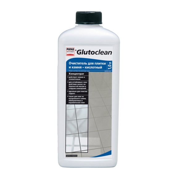 Очиститель для плитки и камня кислотный Pufas Glutoclean (1 л)