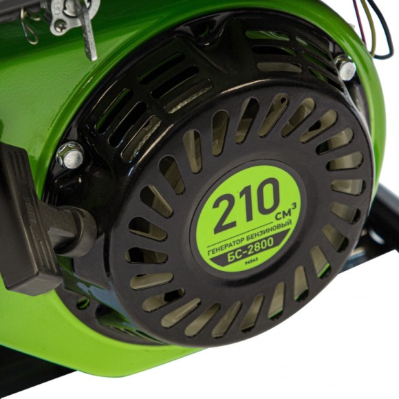 Генератор бензиновый БС-2800, 2.5 кВт, 230В, четырехтактный, 15 л, ручной стартер Сибртех