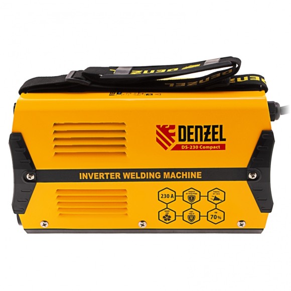 Аппарат инверторный дуговой сварки DS-180 Compact, 180 А, ПВ 70%, диаметр электрода 1.6-4 мм Denzel Аппарат инверторный дуговой сварки DS-180 Compact, 180 А, ПВ 70%, диаметр электрода 1.6-4 мм Denzel
