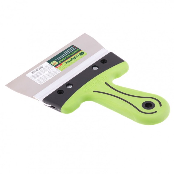 Шпатель фасадный, нержавеющая сталь, 150 мм, двухкомпонентная ручка Сибртех Шпатель фасадный, нержавеющая сталь, 150 мм, двухкомпонентная ручка Сибртех