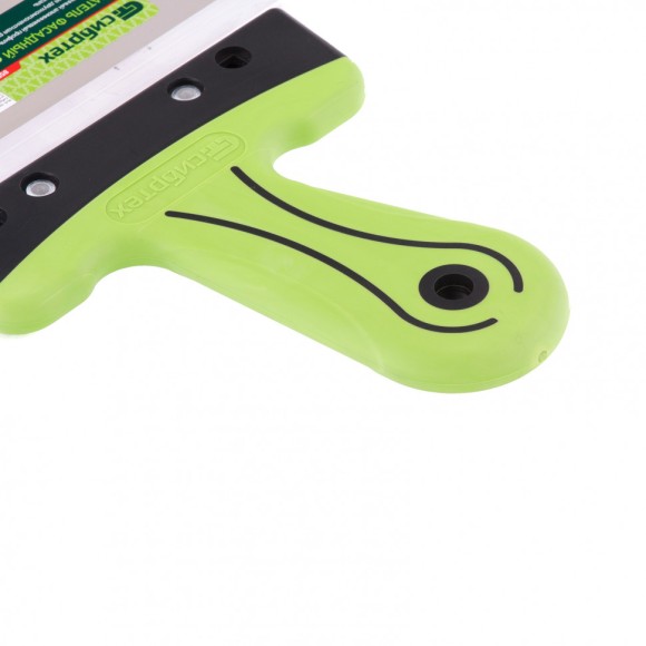 Шпатель фасадный, нержавеющая сталь, 150 мм, двухкомпонентная ручка Сибртех Шпатель фасадный, нержавеющая сталь, 150 мм, двухкомпонентная ручка Сибртех