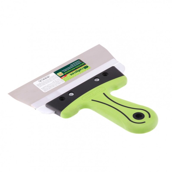 Шпатель фасадный, нержавеющая сталь, 200 мм, двухкомпонентная ручка Сибртех Шпатель фасадный, нержавеющая сталь, 200 мм, двухкомпонентная ручка Сибртех