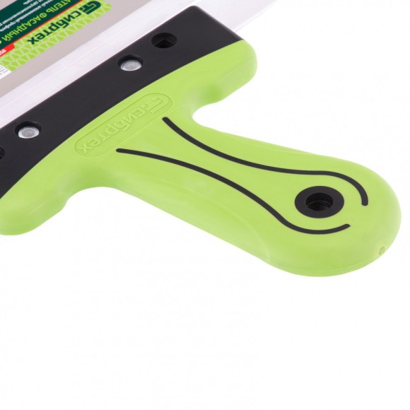 Шпатель фасадный, нержавеющая сталь, 200 мм, двухкомпонентная ручка Сибртех Шпатель фасадный, нержавеющая сталь, 200 мм, двухкомпонентная ручка Сибртех