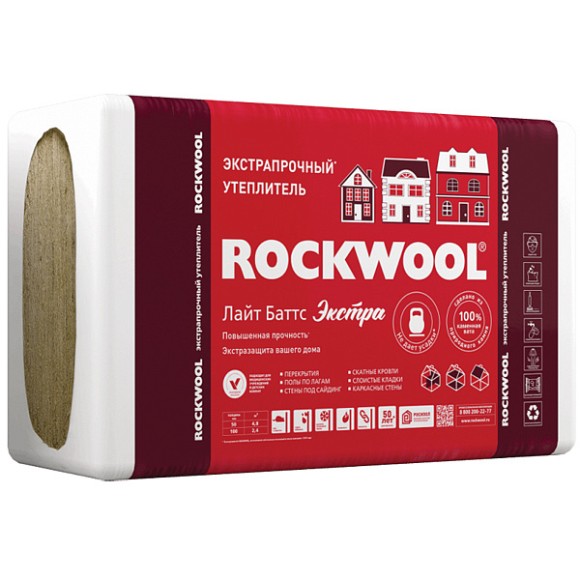 Rockwool ЛАЙТ БАТТС ЭКСТРА 1000х600х100 (4шт/уп.,2,4м2)
