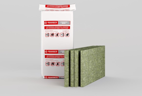 Шумопоглощающая минплита Izogertz Acoustic Eco 1250x600x50мм.уп.4шт. 3м2. пл.30кг/м3