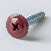 Саморез Yoko прессшайба шило 4,2х25 мм RAL 3005 красный Саморез Yoko прессшайба шило 4,2х25 мм RAL 3005 красный