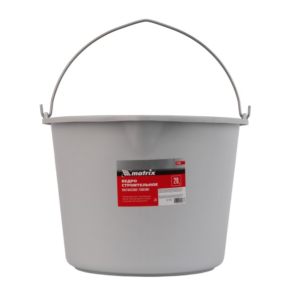 Ведро строительное пластмассовое 20 л, усиленное Matrix Ведро строительное пластмассовое 20 л, усиленное Matrix