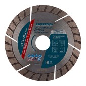 Диск алмазный, 115 х 22.2 мм, турбо-сегментный, сухая резка Gross Диск алмазный, 115 х 22.2 мм, турбо-сегментный, сухая резка Gross