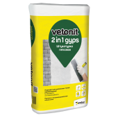 Weber.vetonit 2 в 1 гипс Штукатурка гипсовая 30 кг Weber.vetonit 2 в 1 гипс Штукатурка гипсовая 30 кг