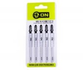 ON Пилки для эл.лобзика (HSS/metal EU 74х3мм.) T-127D (сталь, цв.мет.), 5шт. ON Пилки для эл.лобзика (HSS/metal EU 74х3мм.) T-127D (сталь, цв.мет.), 5шт.