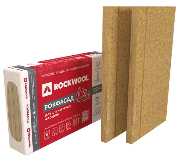 Rockwool РОКФАСАД 1000х600х100 (2шт/уп.,1,2м2) Rockwool РОКФАСАД 1000х600х100 (2шт/уп.,1,2м2)