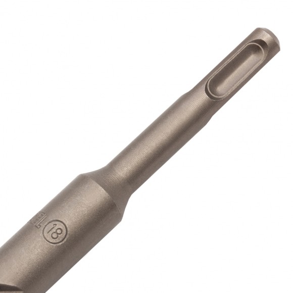 Бур по бетону, двойная спираль, три пылеотводящие кромки, 18 x 600 мм DENZEL Бур по бетону, двойная спираль, три пылеотводящие кромки, 18 x 600 мм DENZEL