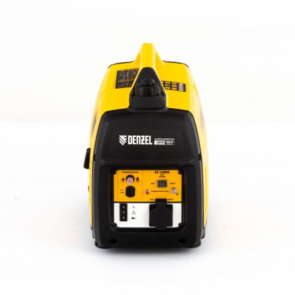 Генератор инверторный GT-1200iS, 1.2 кВт, 230 В, бак 2.4 л, закрытый корпус, ручной старт Denzel
