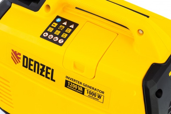Генератор инверторный GT-1200iS, 1.2 кВт, 230 В, бак 2.4 л, закрытый корпус, ручной старт Denzel