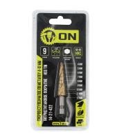 ON Сверло ступенчатое по металлу HSS, 4-5-6-7-8-9-10-11-12 мм, шестигранный хвостовик