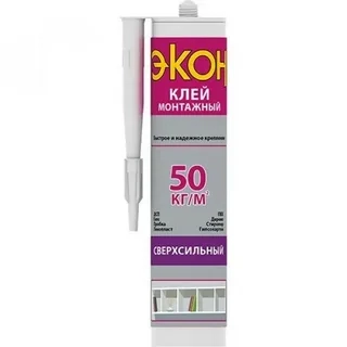 Клей монтажный Монтажный клей ЭКОН Сверхсильный, картридж 400 г