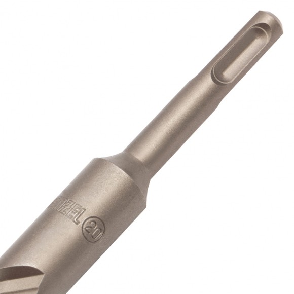 Бур по бетону, двойная спираль, три пылеотводящие кромки, 20 x 600 мм DENZEL Бур по бетону, двойная спираль, три пылеотводящие кромки, 20 x 600 мм DENZEL