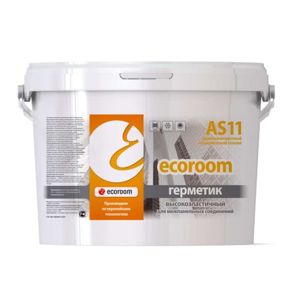 Герметик акрил. Ecoroom AS-11 для межпанел. швов с высокой деформ. (7кг) белый