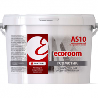 Герметик акриловый Ecoroom AS-10 универсал общестроит (7кг) белый