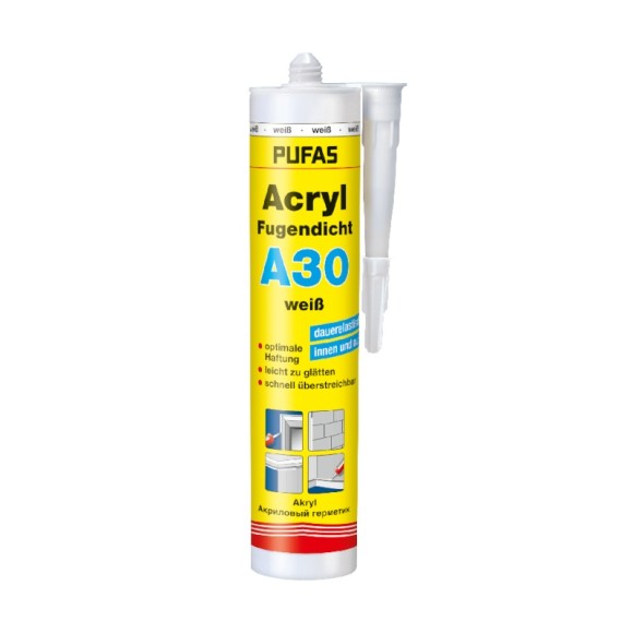 Герметик акриловый Pufas Acryl Fugendicht A30 белый (0,31 л)