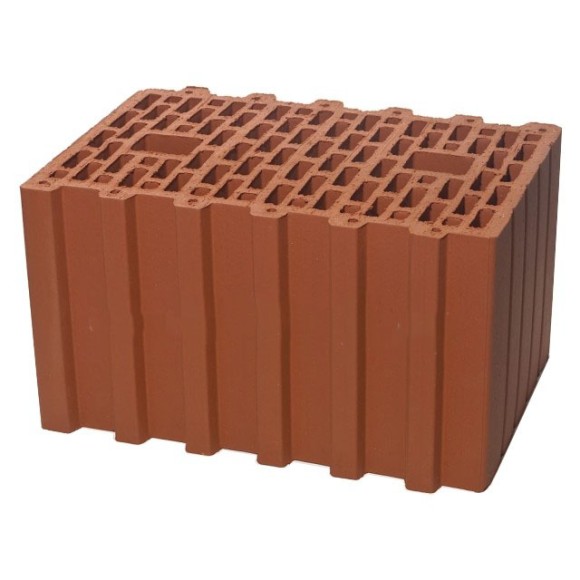 Керамический блок теплая керамика Ceramic Thermo 10,7 NF крас. рифл. рабоч. щел. BRAER