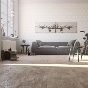 Паркетная доска PolarWood Дуб TUNDRA WHITE MATT 3S 5G (3,41м2)