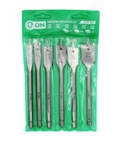 ON  Набор сверл перьевых по дереву 6 шт: 10,12,16,18,20,25 мм, шестигранный хвостовик