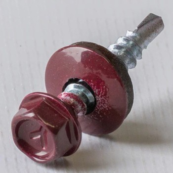 Саморез кровельный 4,8х29 RAL 3005 красный KRcwZD Yoko