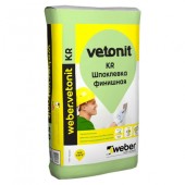 Шпатлевка на органическом связующем Weber.Vetonit KR белая 20 кг Шпатлевка на органическом связующем Weber.Vetonit KR белая 20 кг